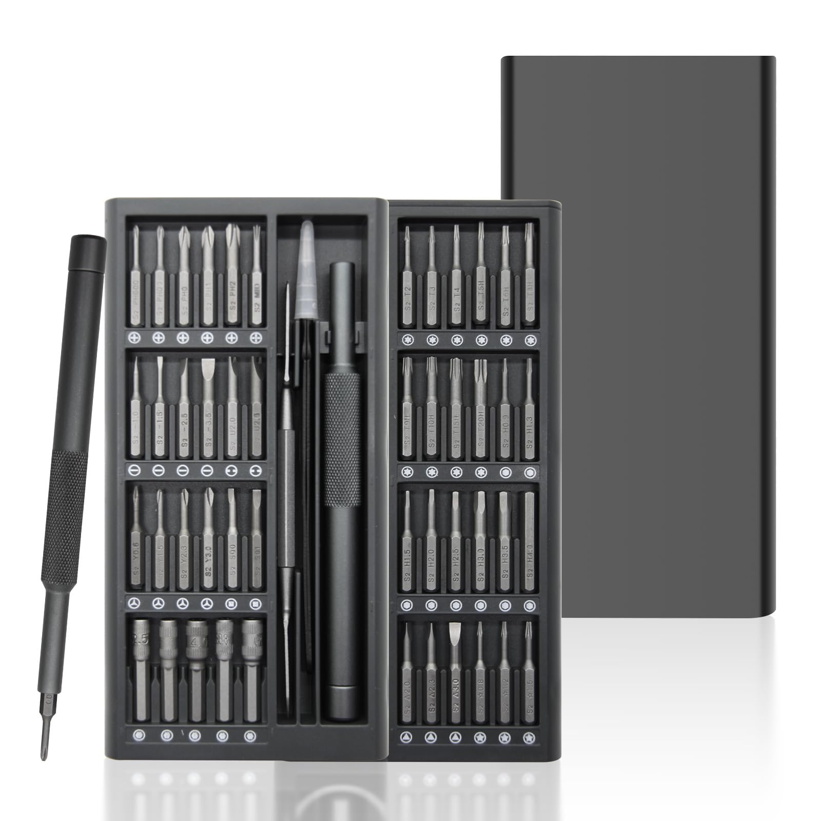 Amlope Precision Screwdriver Set 50 in 1 Mini Screwdriver Kit Small Screwdriver Magnetic Screwdriver Bits Repair Tool for i-Phone, Fan, Glasses, Switch, Camera, Laptop, Watch