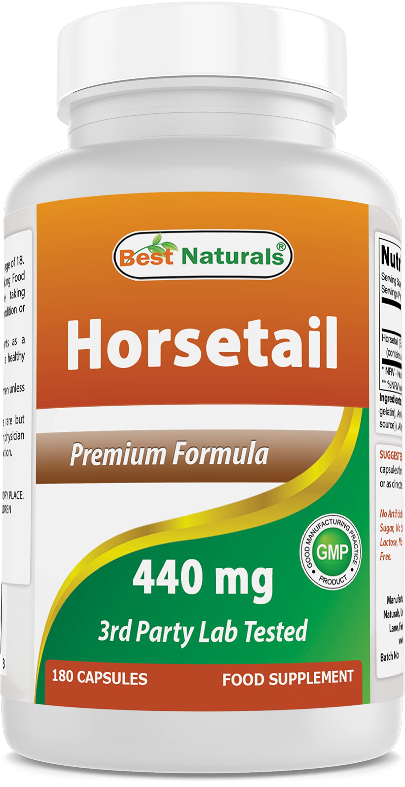 Best Naturals Horsetail 440 mg 180 Capsules
