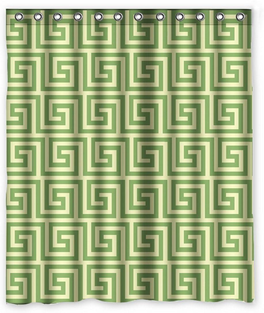 Greek Key Towel Design Bath curtains 60" x 72"