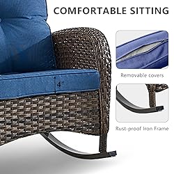 HUMMUH 6-Piece Outdoor Patio Furniture PE Wicker