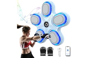 BVK Music Boxing Machine, Smart Bluetooth Boxing Trainer with Boxing Gloves, Boxing Wall Mount Machine for Adults, Shockproof Silent, Boxing Target Workout Equipment for Home, Office, Gym