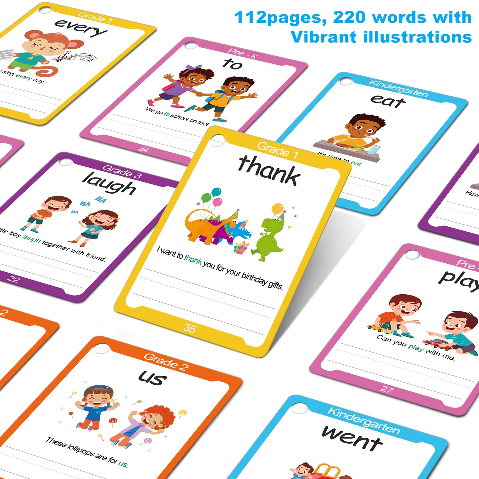Mua Sight Words Flash Cards Kindergarten - 220 Dolch Sight Words for ...