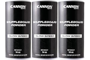Cannon Sports Shuffleboard Powder - Premium Shuffleboard Wax with Granular Silicone Beads or Corn Meal - 3 Speed Options - Sm