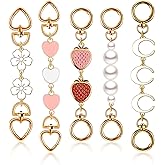 Remuuly 5 Pcs Bag Extender Chain Purse Strap Extender Gold Metal Bag Replacement Chain for Handbag Crossbag ShoulderBag Making Supplies Purse Chains Accessories(Classic)