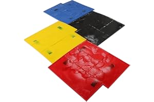 QUSKLISU Concrete Texturing Skin, 4 PCS Realistic Concrete Stamp Mats Set, 24"x24" Concrete Polyurethane Concrete Stamping Mats Concrete Texture Mat Slate Concrete Stamps Tool for Walls Floors