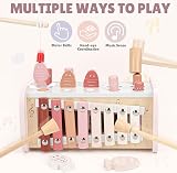 Joyreal Montessori Wooden Toy 4 in 1 Hammering Xylophone Magnetic Fishing Game view 6
