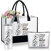 Sieral 3 Pcs Music Teacher Gifts for Women Including Insulated Tumbler with Lid Stainless Steel Mug for Appreciation Gifts for Band Director Musician