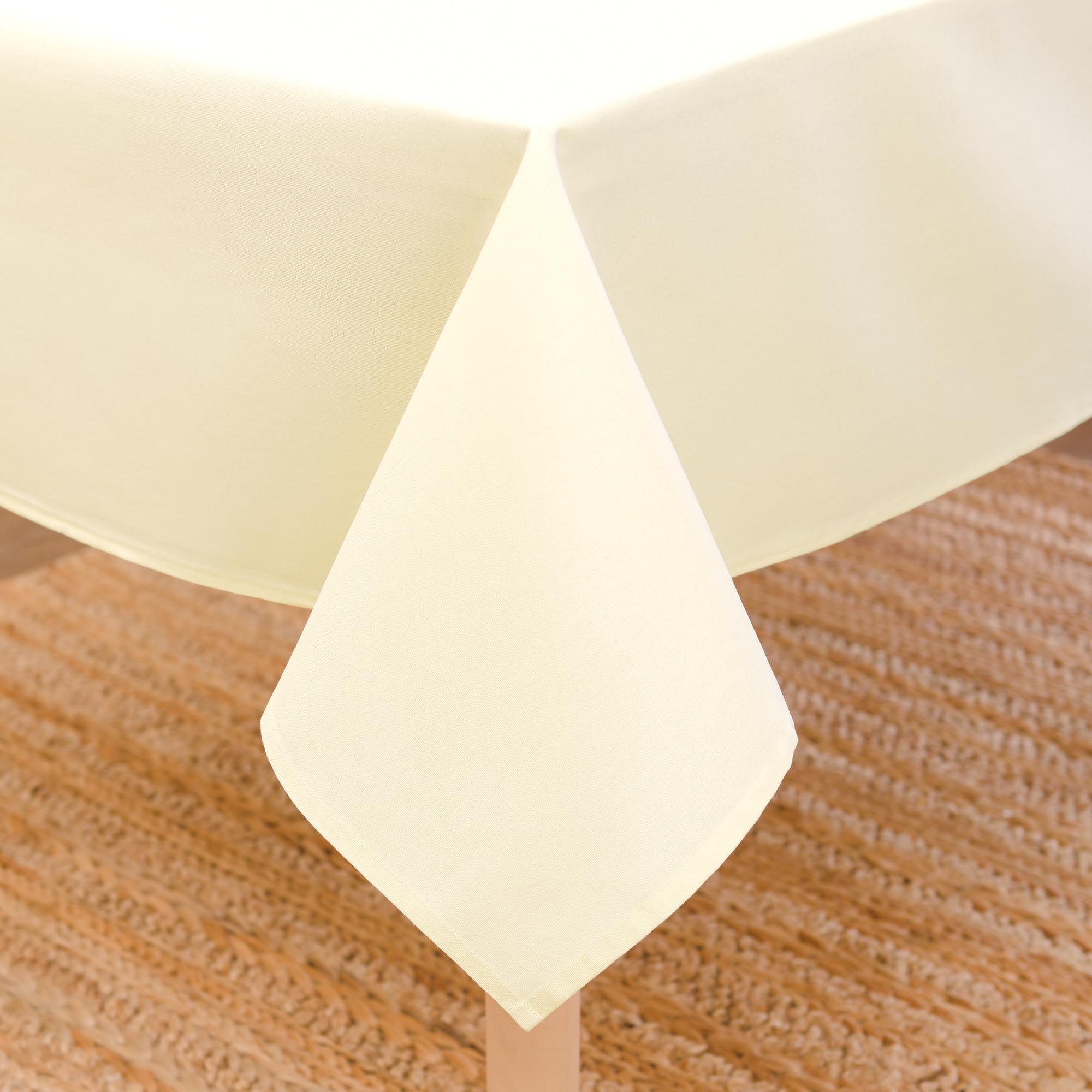 Encasa XO Dining Table Cover | 56x91 in Cotton Canvas Rectangular Tablecloth | Machine Washable, Natural Table Cloth for Indoor & Outdoor Dining, Durable, Easy-Care | Suitable for Any Occasion — image 1