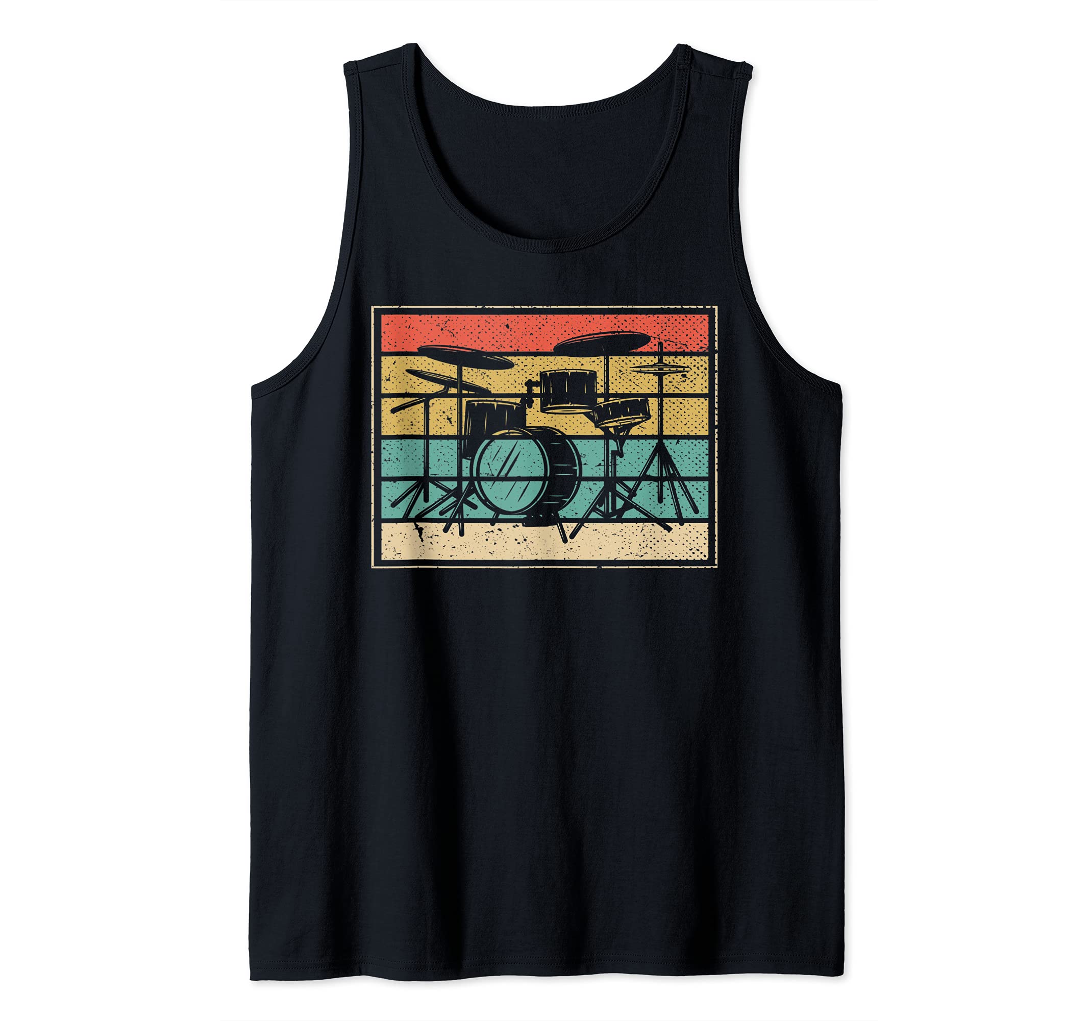 Drummer Percussion Musician Drums Player Retro Drums Tank Top