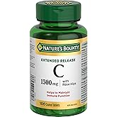 NATURE'S BOUNTY Vitamin C With Rose Hips, 1500 mg, Extended Release, Helps Maintain Immune Function, Coated Tablets, 192.7 g