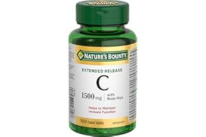 NATURE'S BOUNTY Vitamin C With Rose Hips, 1500 mg, Extended Release, Helps Maintain Immune Function, Coated Tablets, 192.7 g
