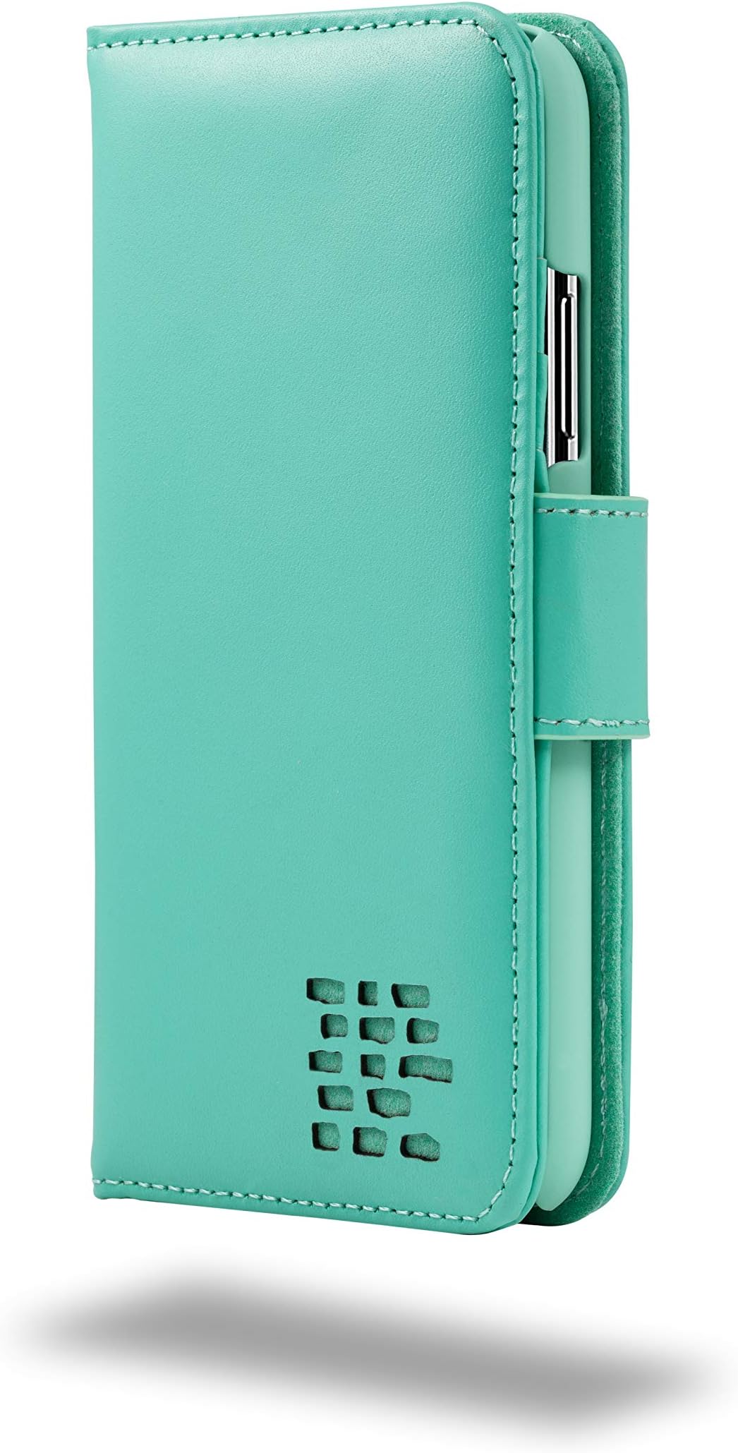 Ed Hicks iPhone X and XS Wallet Case for Women | Premium Genuine Leather | Secure Closure | Ideal for Right Handed Users | Avoids Card Corruption | Turquoise Blue