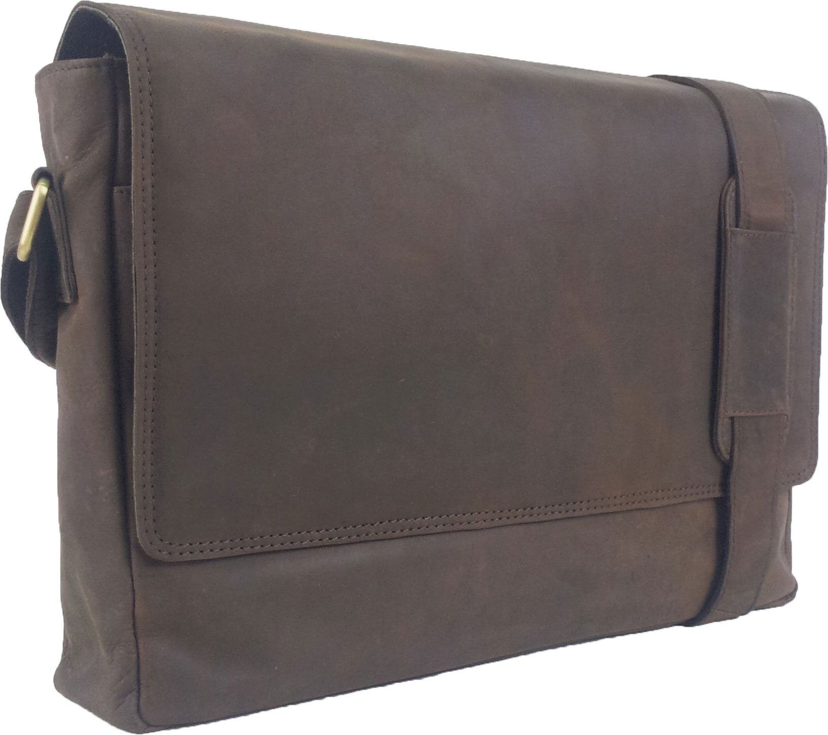 UNICORN Genunine Leather 16.4" laptop bag Messenger Brown #9F