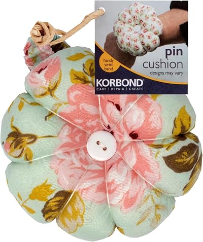 KORBOND Pin Cushion Multi-Colour with Elastic Wrist Band Sewing Tool