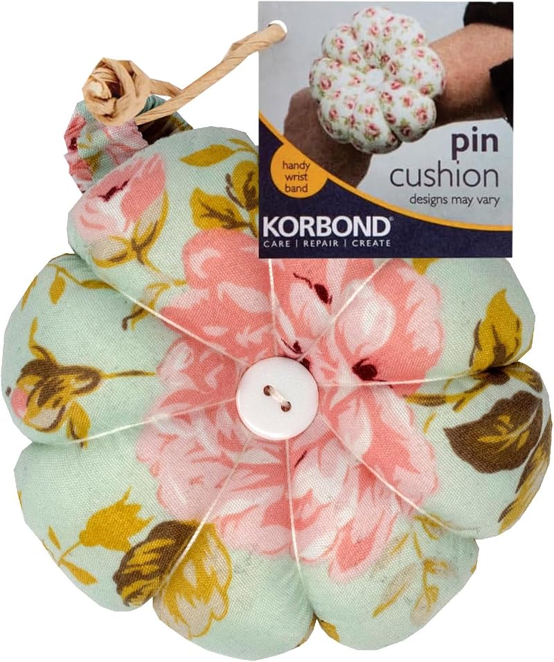 KORBOND Pin Cushion Multi-Colour with Elastic Wrist Band Sewing Tool