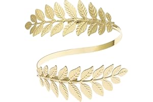RechicGu Leaf Tree Bracelet Upper Arm Cuff Armlet Bangle Bracelet Armband Greek Roman Laurel Christmas Tree Leaf Festival Bridal