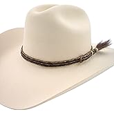 Pacesetter Western Horsehair Hat Band for Cowboy Hats – Handmade Adjustable Braided Hat Accessory in Brown and Black – 5-Strand Genuine Horsehair with Single Tassel