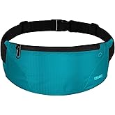 USHAKE Running Belt,Men or Women Ultra Light Bounce Free Waist Pouch Bag Fitness Workout Belt Sport Waist Pack Exercise Waist Bag for iPhone Samsung LG in Running Gym Marathon (MINT BLUE)