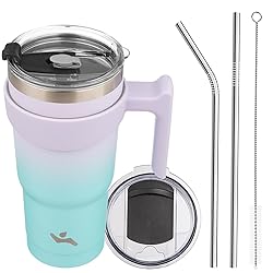 Konokyo 20 oz Tumbler with Handle and 2 Straw 2