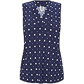Anne Klein Womens Anne Klein Women's Sleeveless Dot Print Jersey Top