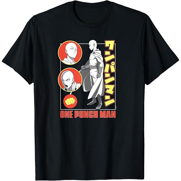 One Punch Man Genos Anime T-Shirt - 100% Cotton Black Graphic Tee, Sizes XS-3XL, Authentic