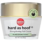 Onyx Professional Hard as Hoof Nail Strengthening Cream, Island Coconut 1oz | Made in USA, Nail Growth and Conditioning Cuticle Cream Stops Splits, Chips, Cracks &amp; Strengthens Nails