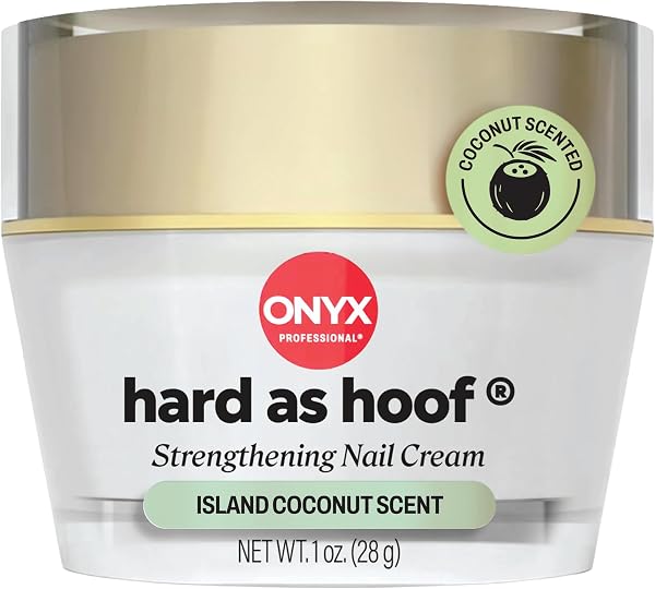 Onyx Professional Hard as Hoof Nail Strengthening Cream, Island Coconut Scent - Nail Growth and Conditioning Cuticle Cream St