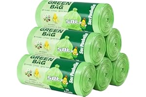 13 Gallon Biodegradable Garbage Bags, 104 Counts Compostable Kitchen Garbage Bags 50L, Tall Compostable Bin Liner for Kitchen
