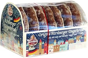 Wicklein Original Nürnberger Gingerbread, Fine Oblaten Glazed Lebkuchen, German Cookies, 200g