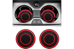 LSKASELUE Lot de 2 dessous de verre ronds antidérapants et anti-poussière pour voiture, 7,9 cm, en PVC imperméable, décoratio