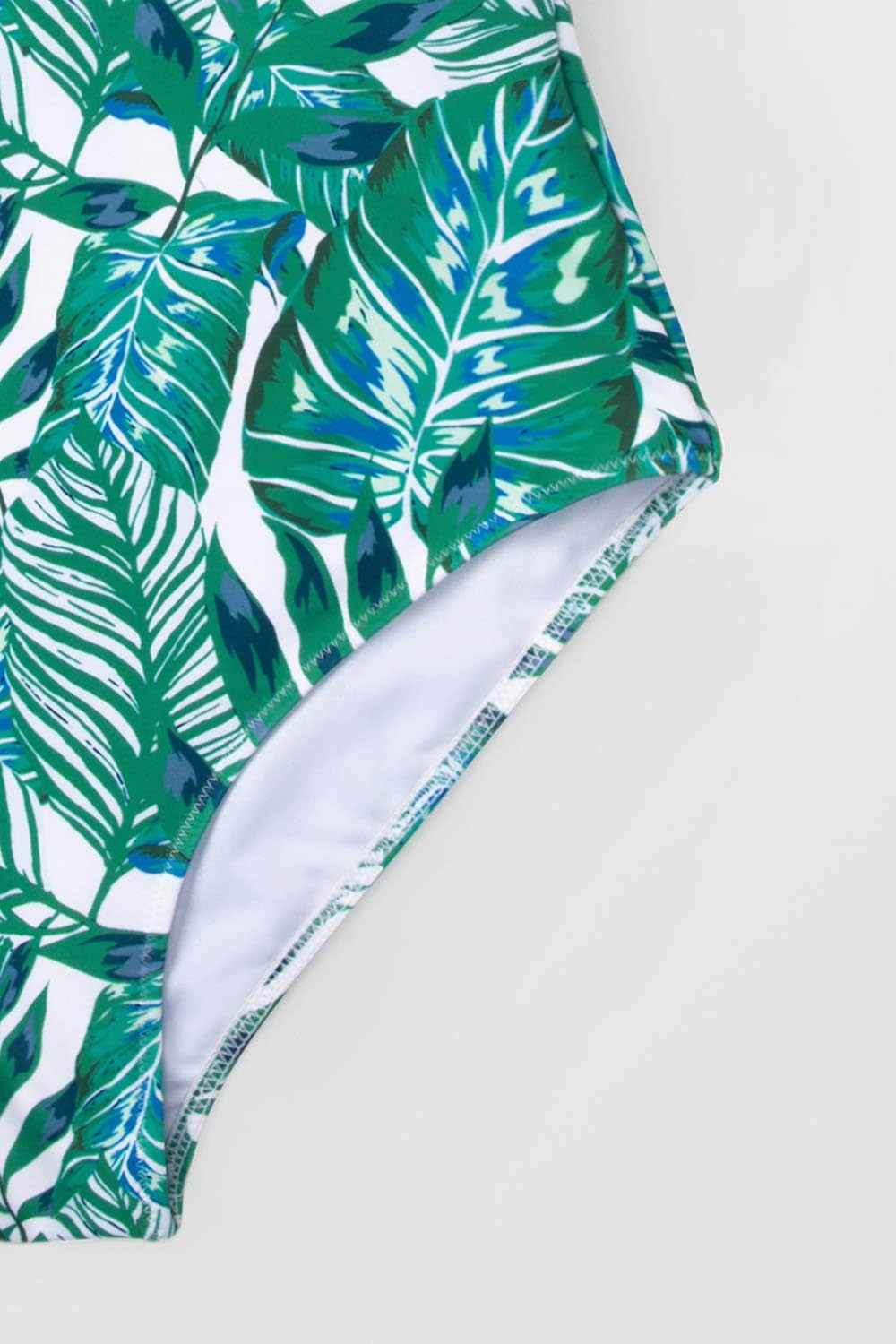 CUPSHE Women's Striped Leafy One Piece Swimsuit at  Women’s Clothing store