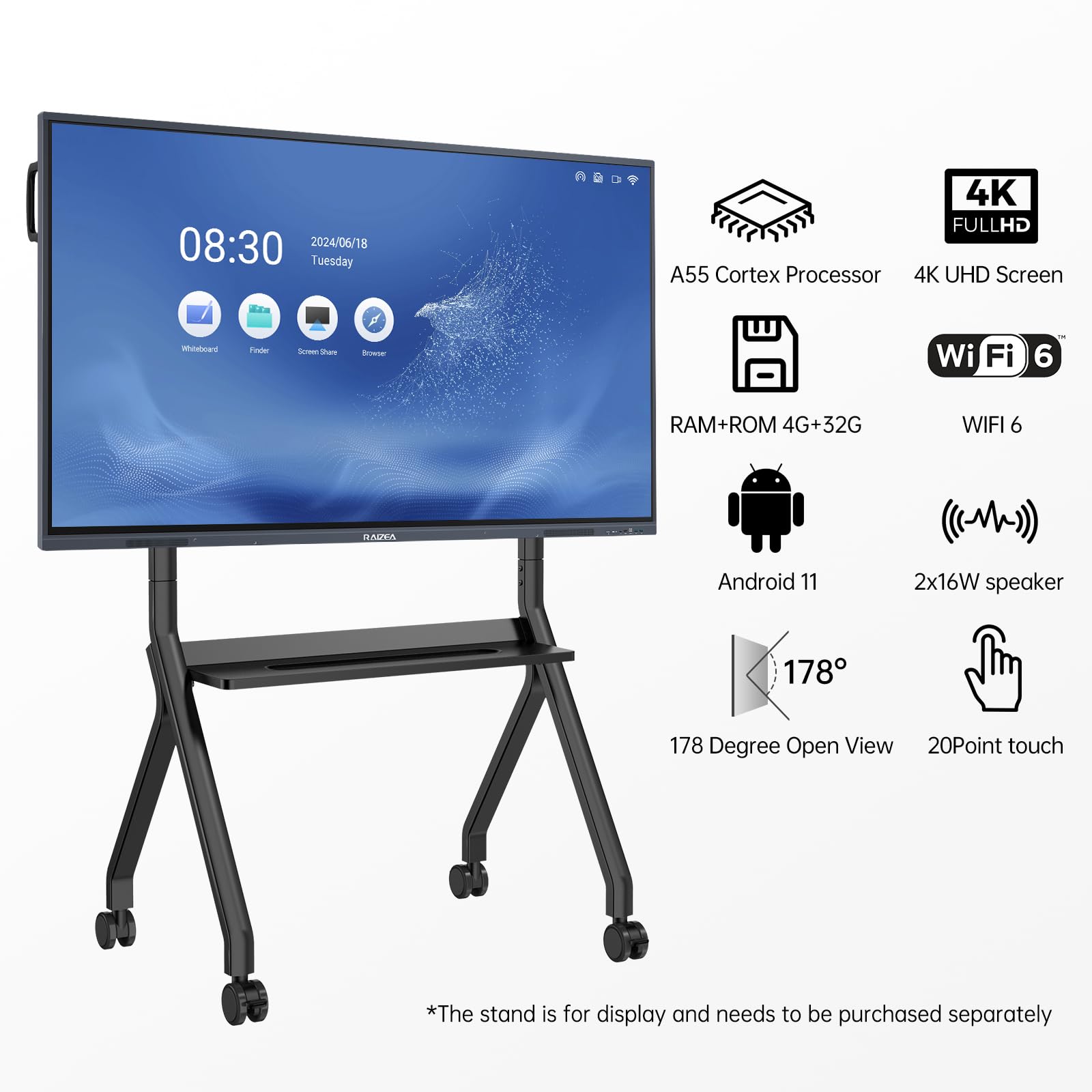Mua Smart Board 55 inch Interactive Whiteboard Display 4K UHD ...
