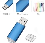 Fenglangrong 10 Pack 128MB USB 2.0 Flash Drives Bulk Pendrive Memory Stick Blue view 3