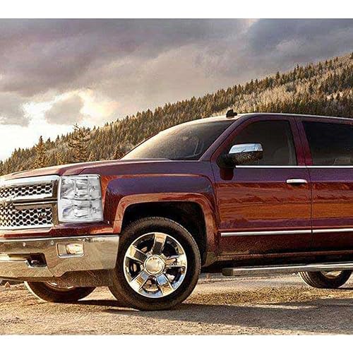 Headlight Assemblies For 2007 Chevrolet Silverado 3500 Pair Of Chrome Headlights With Clear Lens For 2007-2013 Chevy Silverado 1500/2500/3500 - OE Style Silverado Headlights