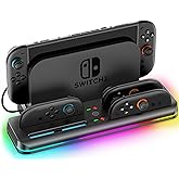Switch 2 Controller Charger Station for Nintendo Switch 2 Joycon (2025), Controller Charging Dock for Joycon 2 with RGB, Joy-Con 2 Charging Dock Kit with Charge Cable