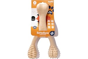 BetterBone - Hard Density - Ideal for Strong to Aggressive Chewers - All-Natural, Nylon-Free Dog Chew Toys - Non-Toxic, Promotes Dental Health, Splinter-Resistant, Sustainably Made