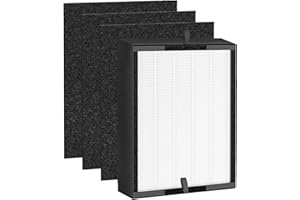 BORGODF 45i Replacement Filter Fit for A-len BreatheSmart Flex, True HEPA Fit for Alen Air Puri-Fier, 1 True HEPA Filter + 3 Carbon Pre- Filters for Alen Air Puri-Fier Fil-TER Replacement B4-Pure / Fl40