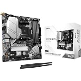 ASRock B550M WiFi Micro-ATX Motherboard, AMD Ryzen 3000-5000 Series Socket AM4, DDR4 4733+, PCIe 4.0