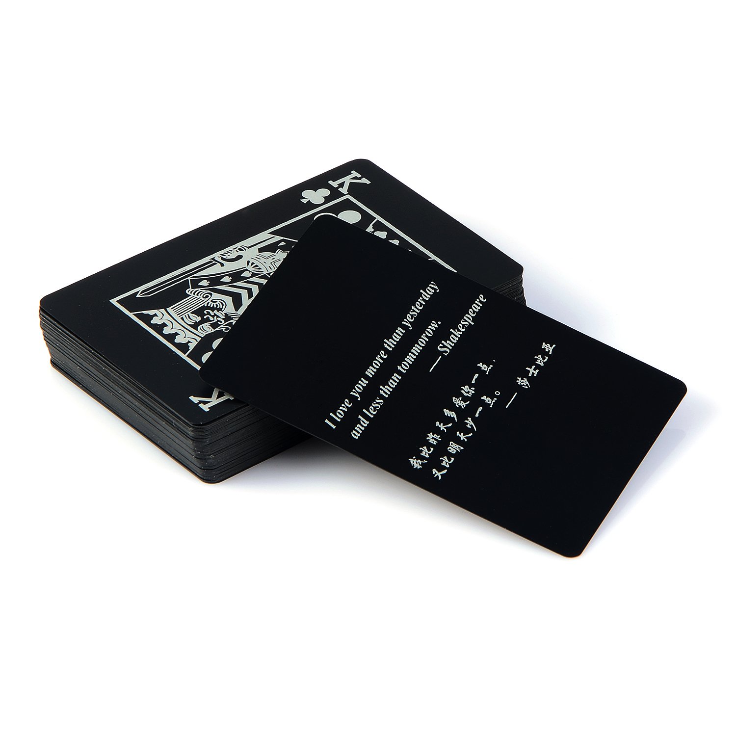 Waterproof Plastic Pokers Playing Cards Magic Tricks Tool, Black