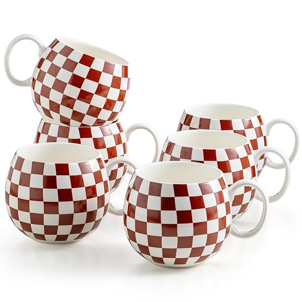 LAUCHUH PORCELAIN COFFEE MUGS – 18 OUNCE LARGE...