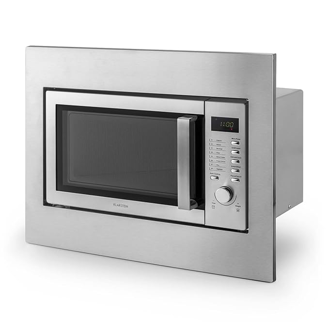 Klarstein Steelwave microondas (800 W, grill de 1.000 W, 23 l de ...