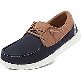 STQ Women Boat Shoes with Orthopedic Insole Slip On Business Casual Shoe for Plantar Fasciitis Lightweight Canvas Loafer