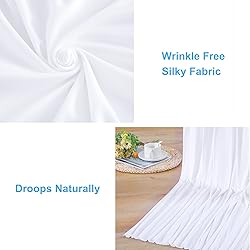 8 Panels White Backdrop Curtains for Wedding Party