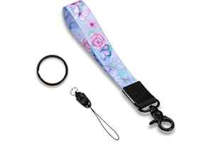 KAMT Key Phone Wristlet Strap, Hand Wrist Key Chain Lanyard with Ring, Cool Women Wrist Strap for Car Key, ID Badge, Wallet