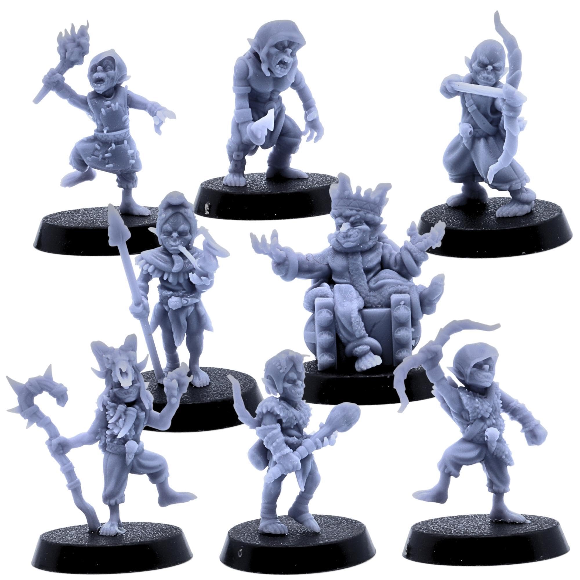 28mm scale Goblin Pack Unit Figure Dungeons and Dragons Miniature Gaming, Monster Fantasy Humanoid Evil Creature Role Playing Tabletop RPG Games
