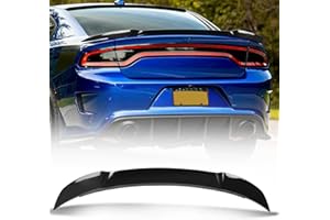 Acmex Rear Spoiler Compatible with Dodge Charger 2011-2022 GT/RT/SE/SRT/SXT, Hellcat Style Sedan Trunk Wing Spoiler ABS Plastic Gloss Black