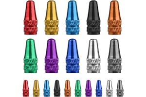 HARIENDNY 20PCS 10 Colors Bicycle Presta Valve Caps, Aluminum Presta Cycling Valve Cap, Presta Valve Covers for Bikes, Bike Presta Valve Cap Dust Covers