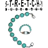 Hidden Hollow Beads Women's Turquoise Beaded Stretchy 6.5 or 5.5 inch long Medical Alert ID Interchangeable Replacement Bracelet, Identification Vital info tag