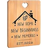 New Home Gifts - Engraved Bamboo Cutting Board, House Warming Gifts New Home 2026, New Home Gifts for Couple, Family, Friends, Ideal Kitchen Gifts, Gifts for New Home