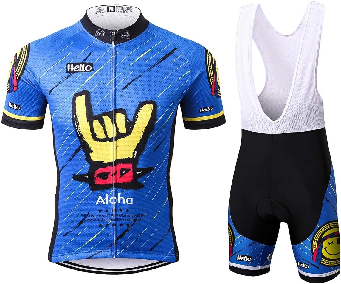 Thriller Rider Sports® Mens Aloha Outdoor Sports Mountain Bike Short Sleeve Cycling Jersey